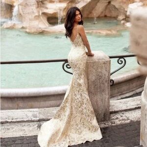 Alamour The Label Mermaid Gold Dress